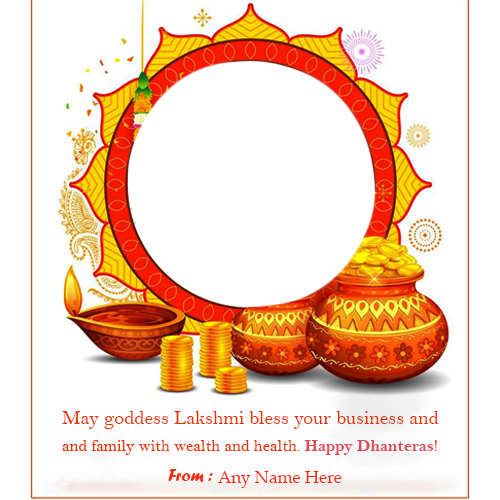 Write Name On Happy Dhanteras 2025 Photo Editor