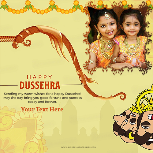 Happy Dussehra 2025 Edit Photo Frame With Name Online Download