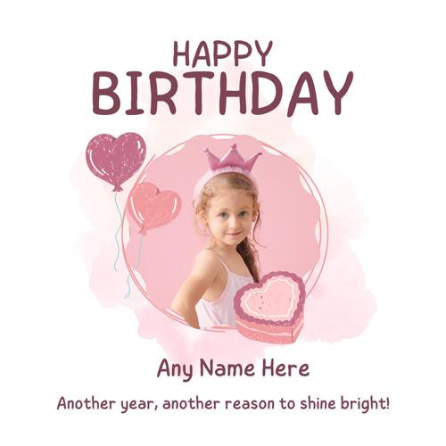 Make Name On Birthday Cake Images With Photo Frame