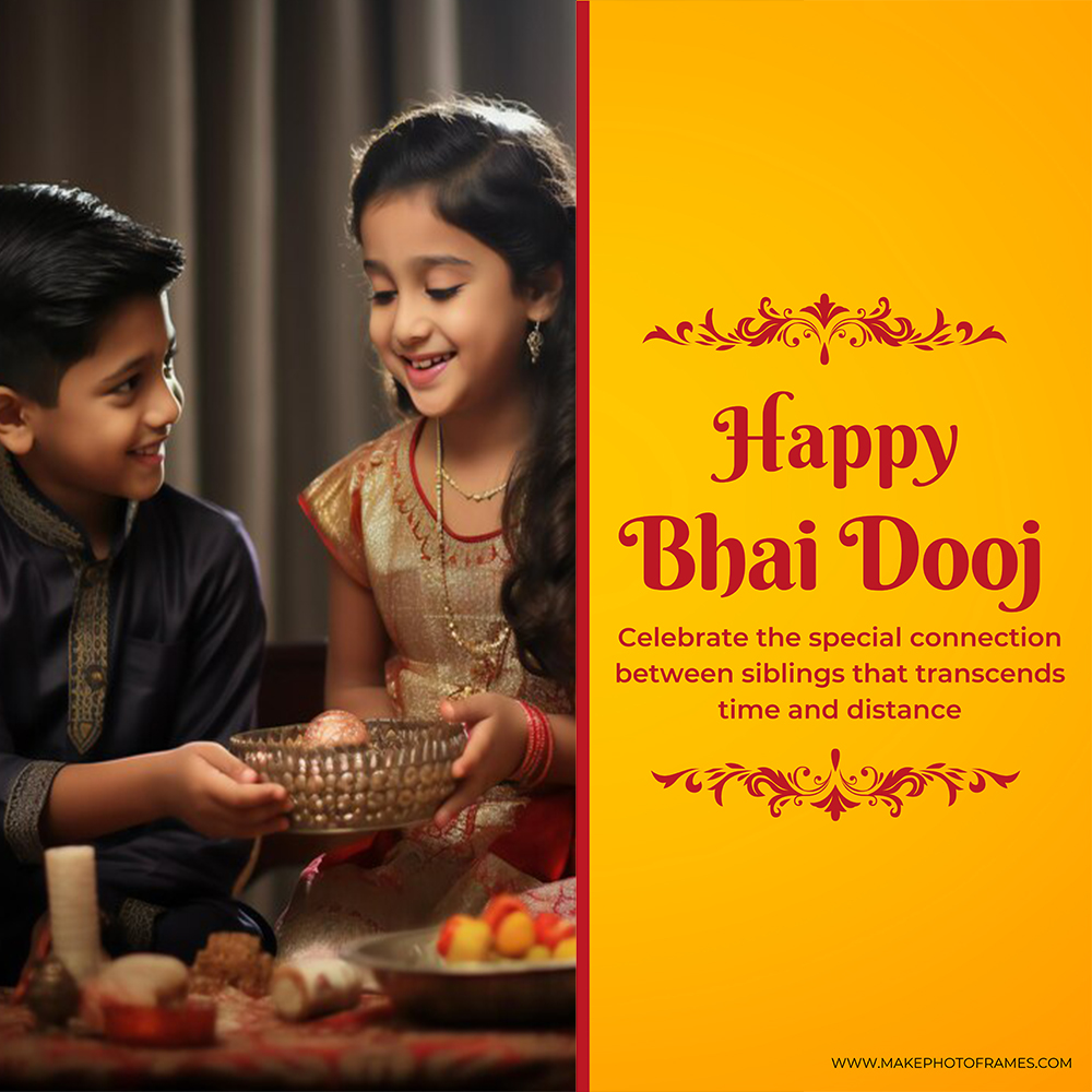 Happy Bhai Dooj 2025 Card Picture Frame Editing Online