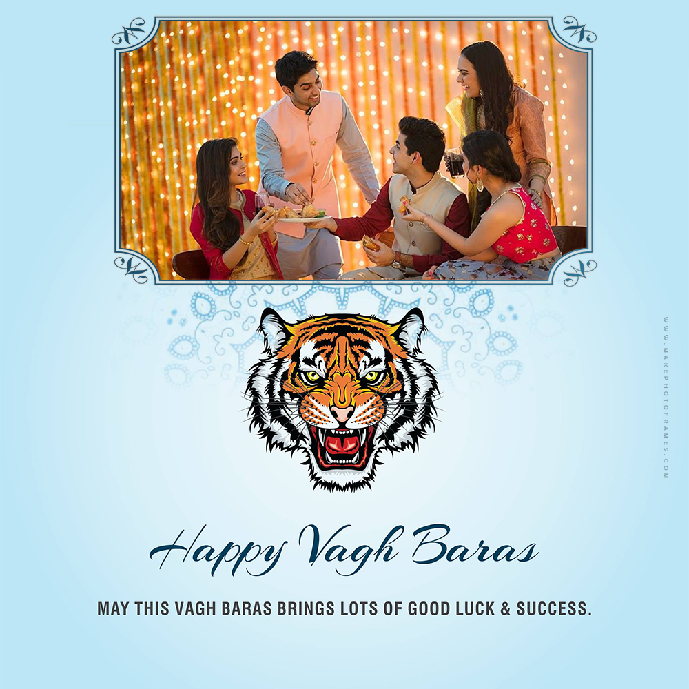 Happy Vagh Baras 2025 Photo With Frame Editing Online