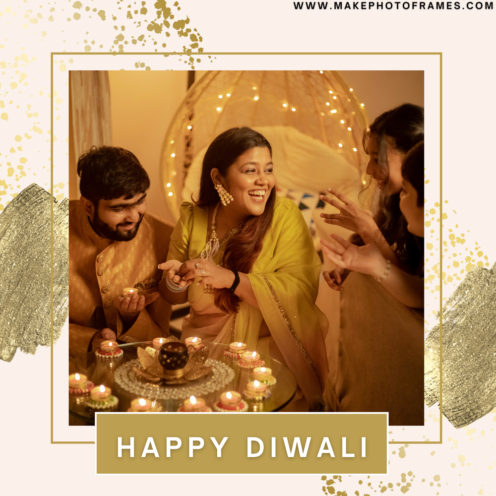 Happy Diwali 2025 Images With Family Photo Frame Download