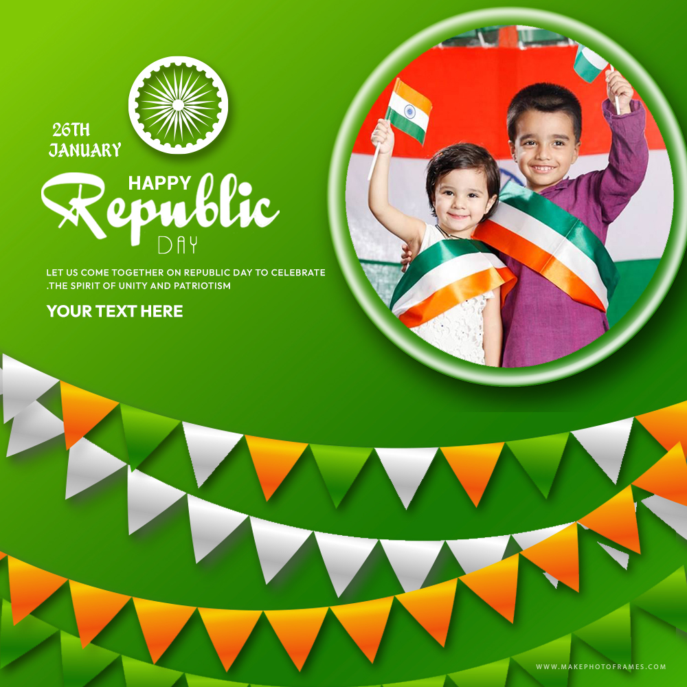 26 January 2025 Happy Republic Day Status Photo Frame With Name