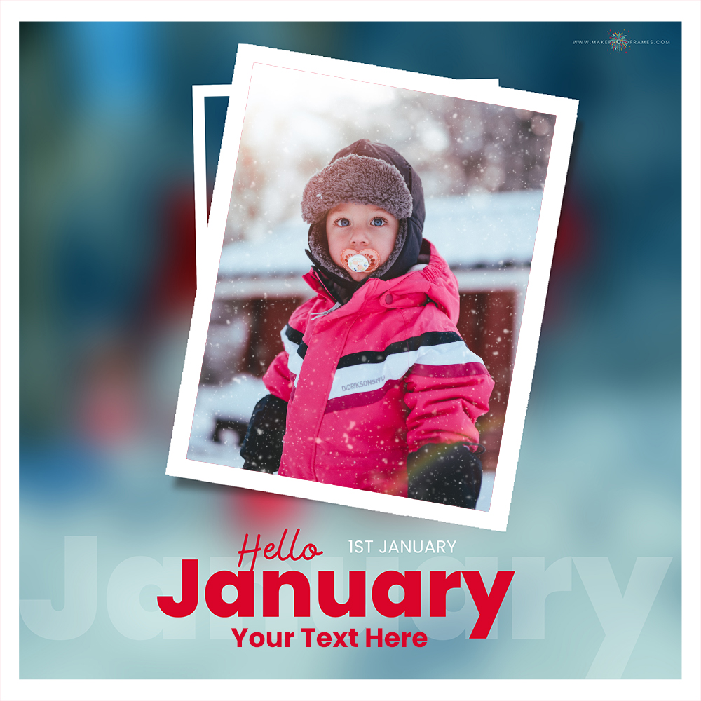 Welcome January 2025 Images With Name And Photo Frame