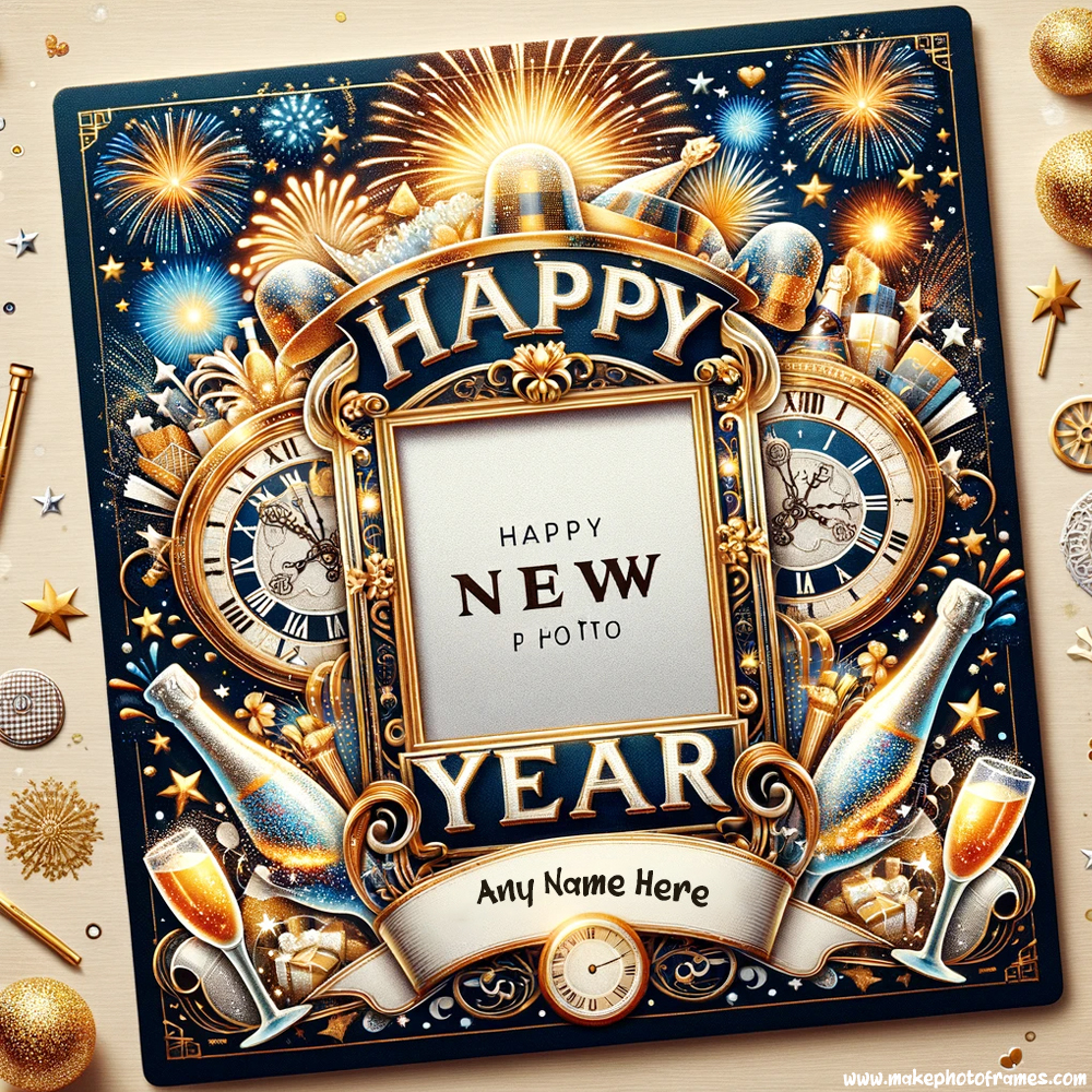 2025 New Year Wishes With My Photo With Name Online