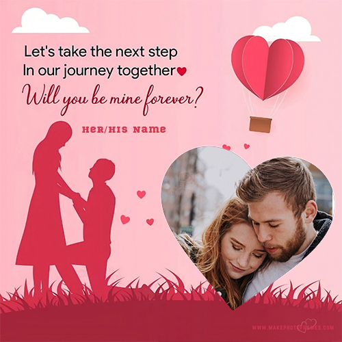 8 February 2025 Propose Day Photo Pose Frame With Name Online