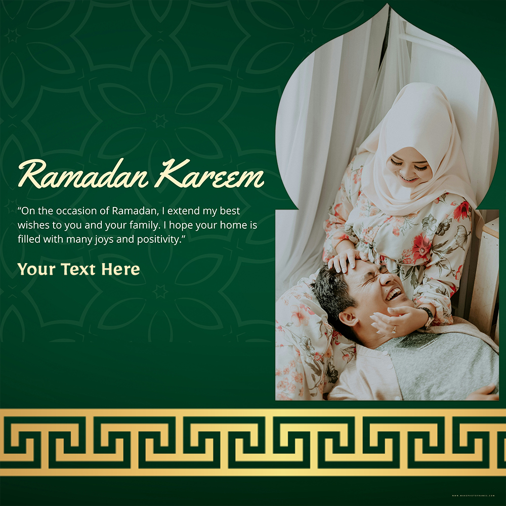 Ramadan Kareem 2025 Card Maker With Name And Photo Frame Editing
