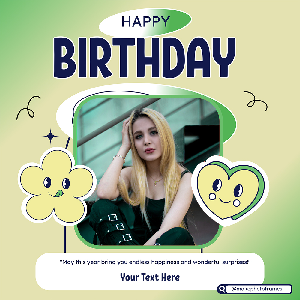 Free Photo Insert In Birthday Frame With Name Edit