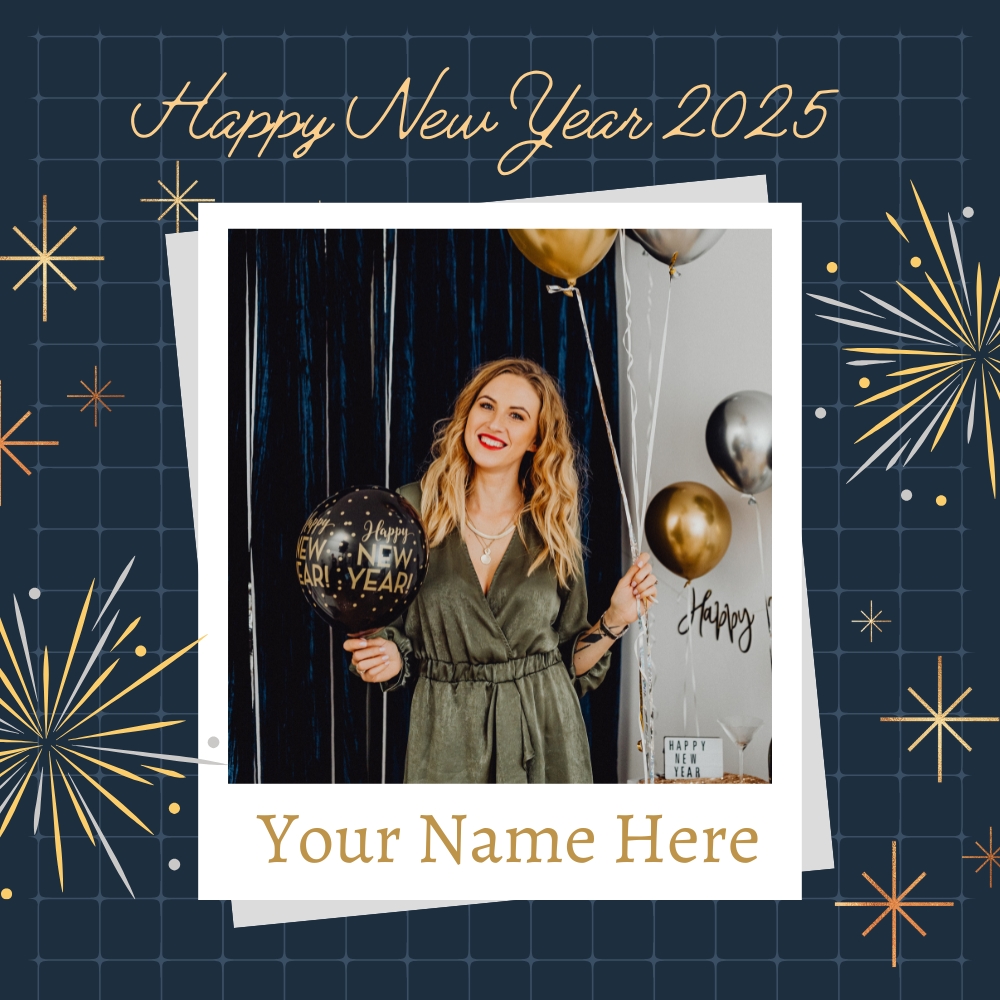 Happy New Year 2025 Photo Editing Background With Name