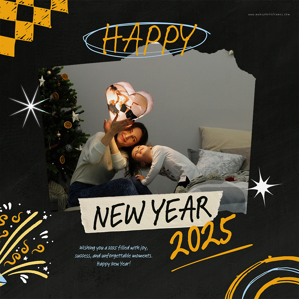 New Year 2025 Greeting Card Maker With Name In 30 Second