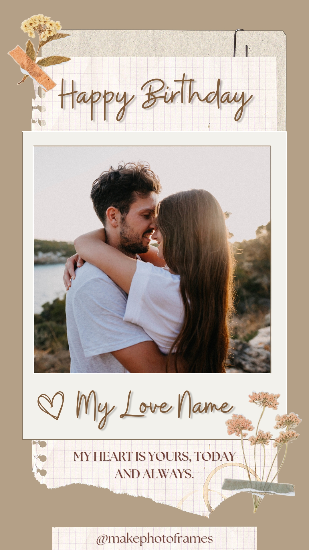 Birthday Wishes For Boyfriend Instagram Story Photo Frame With Name