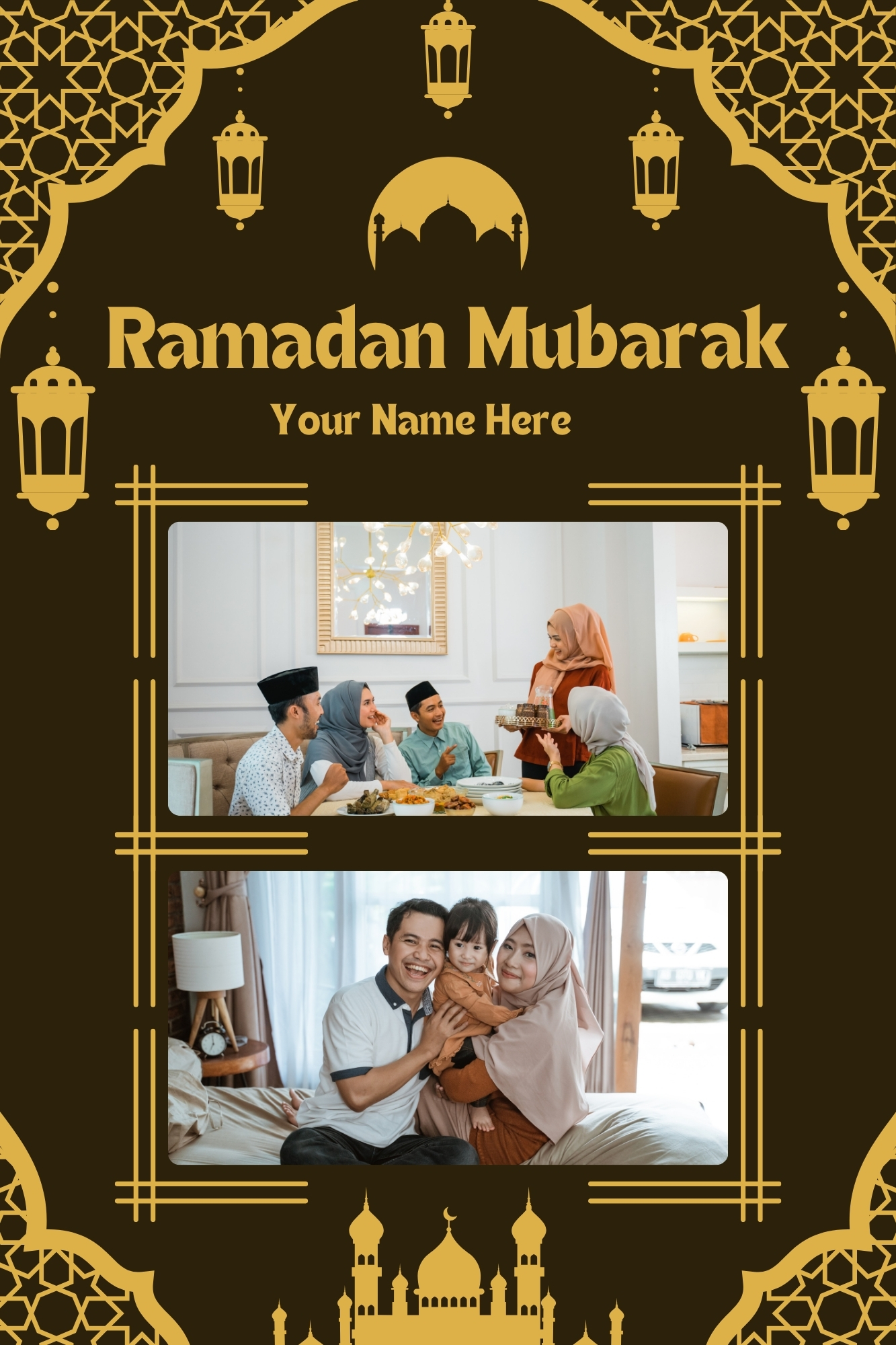 Ramadan Mubarak Photo Frame For Instagram Story With Name