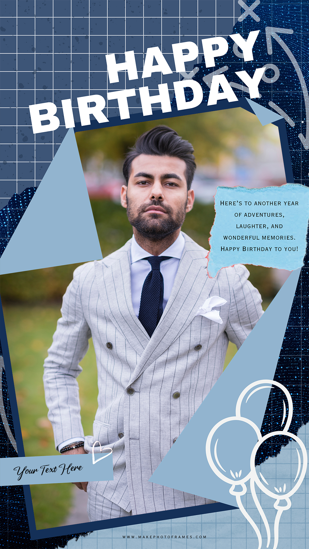 Happy Birthday Photo Frame For Instagram Story With Name