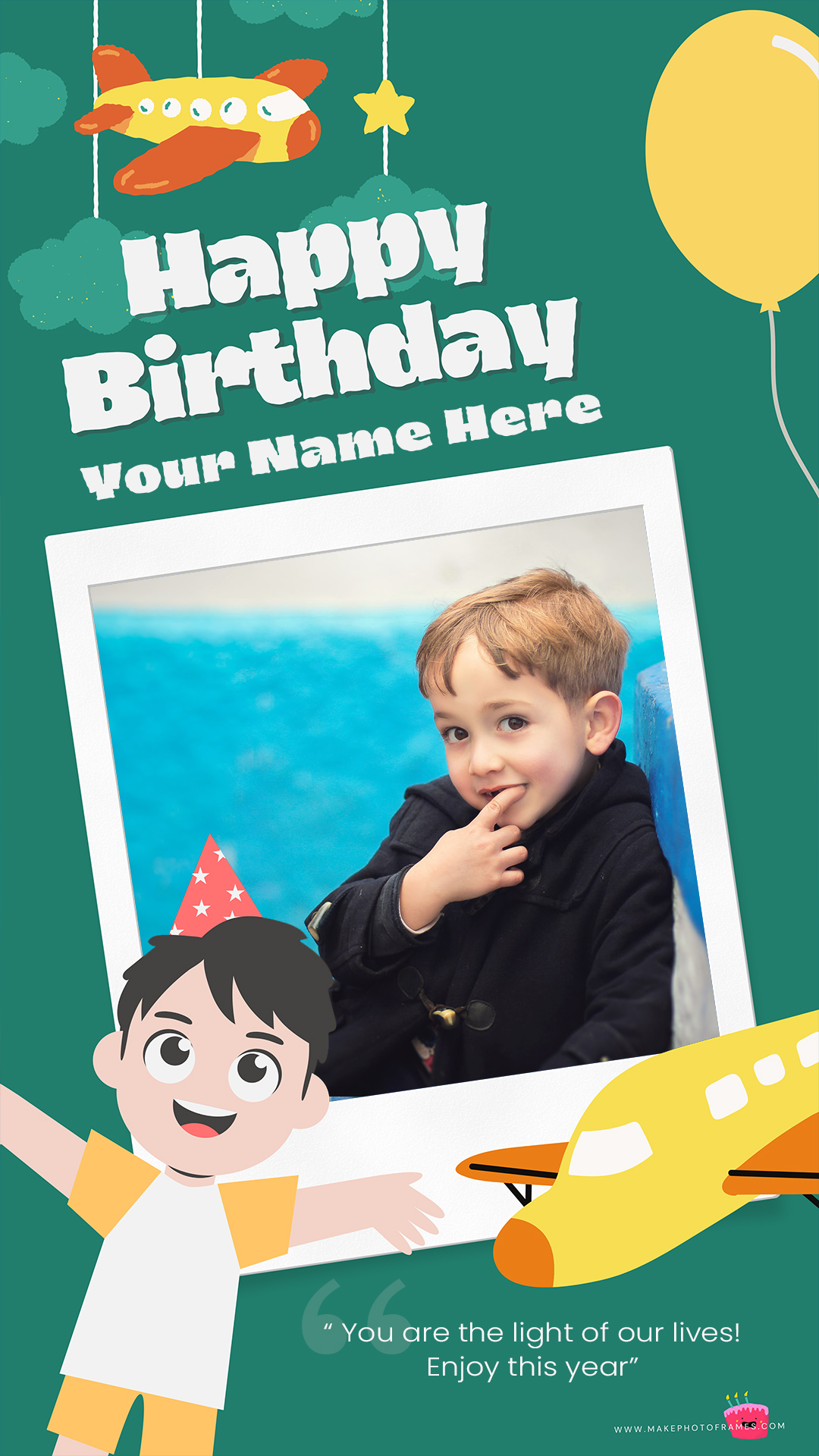 Birthday Frame For Instagram Story For Boy With Name