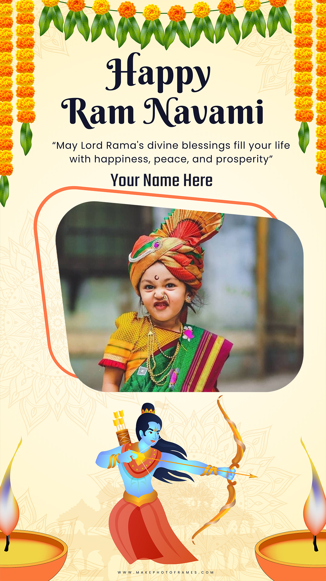 Happy Ram Navami 2025 Photo Status With Name