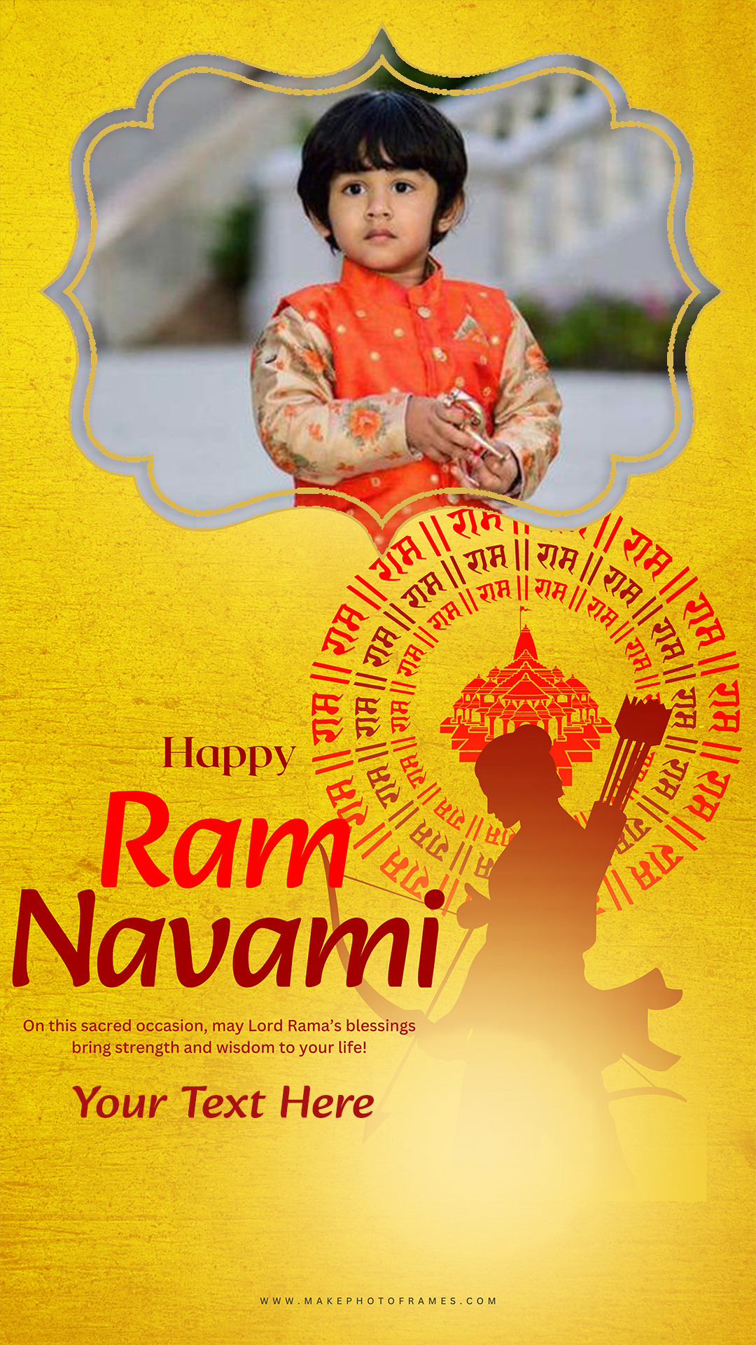 Ram Navami Name Photo Frame For DP