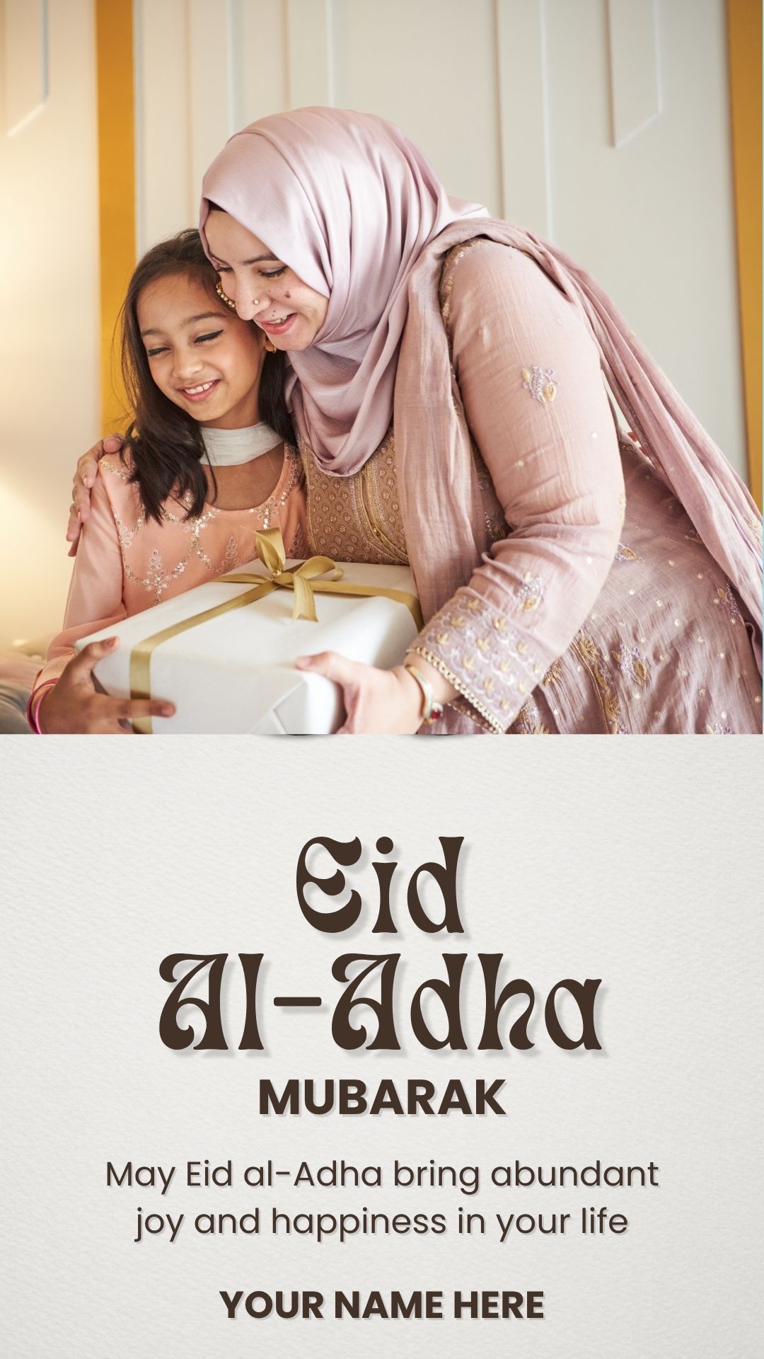 Islamic Eid Ul Adha Story Frame For Instagram With Your Name