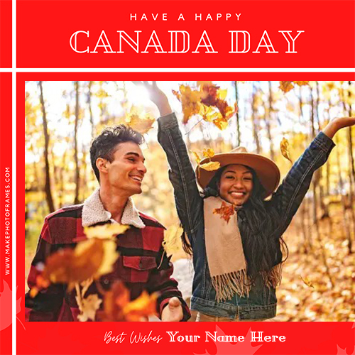 Create Canada Day WhatsApp Story Photo With Name And Picture