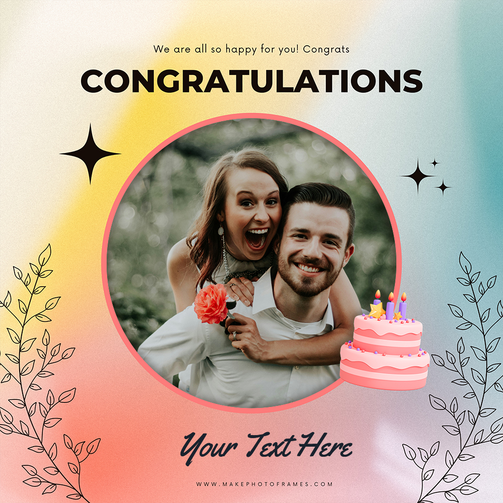 Congratulations Cake With Photo And Name Edit – Free Online Editor