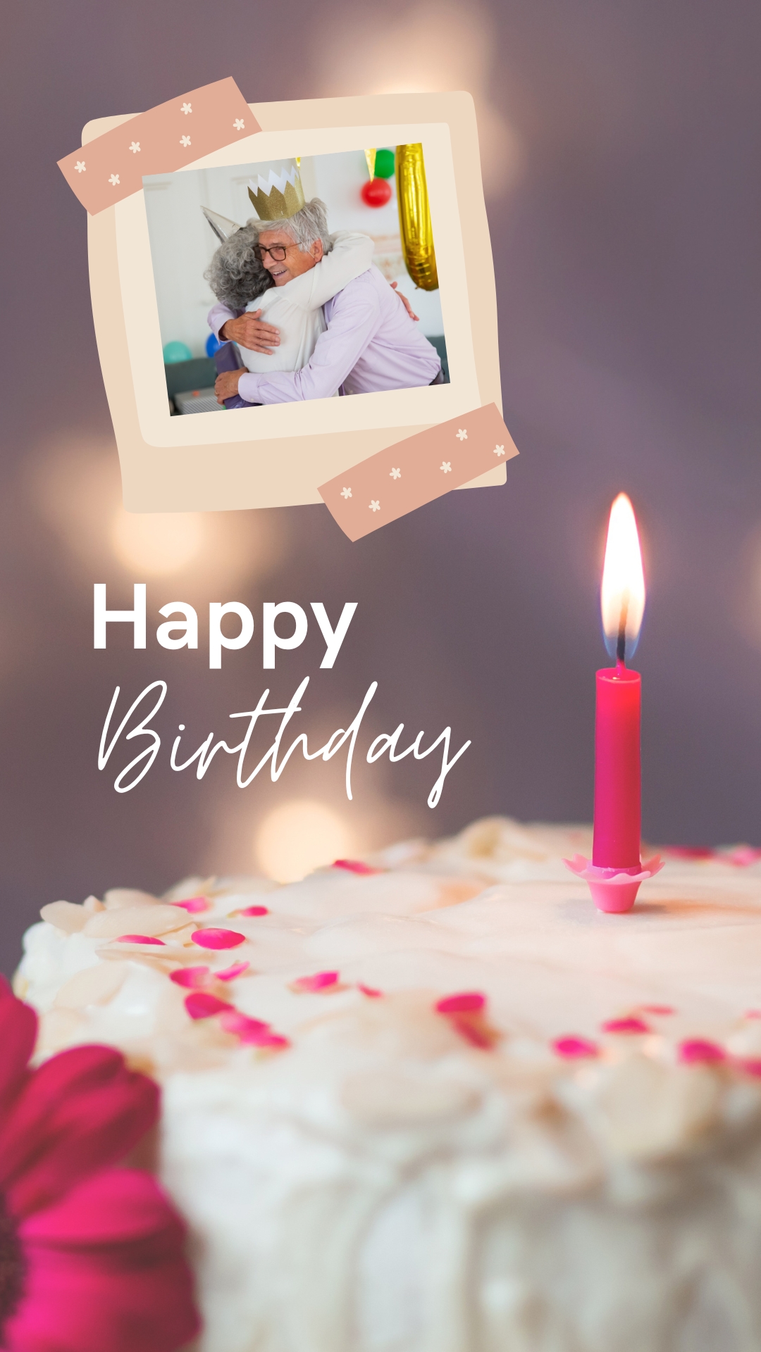 Custom Birthday Cake Photo Frame With Picture Upload