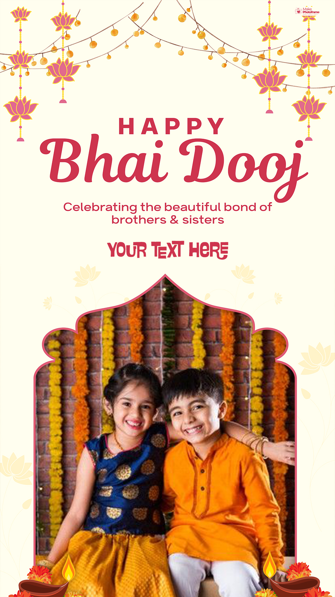 Bhai Dooj Instagram Photo Frame Template With Name Download