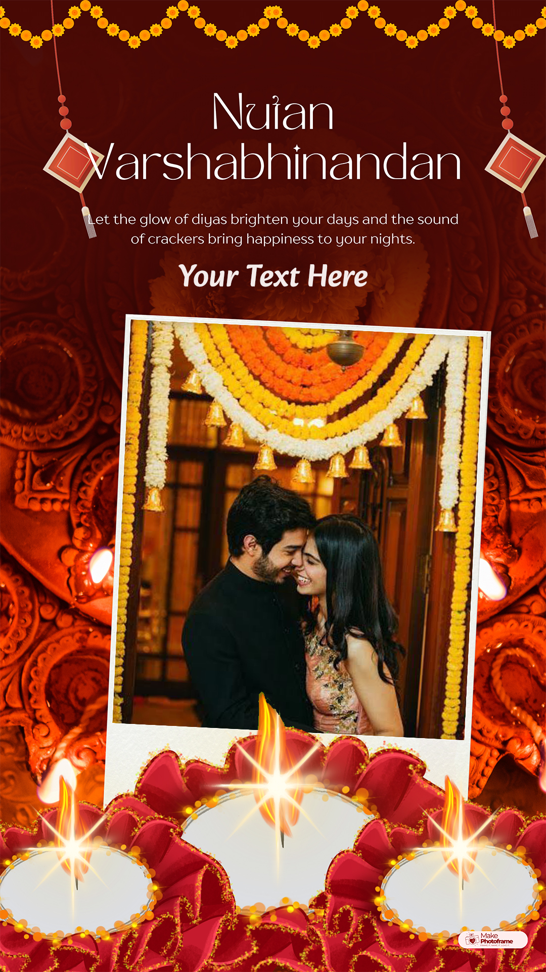 Gujarati New Year Nutan Varshabhinandan Festival Status Photo With Name