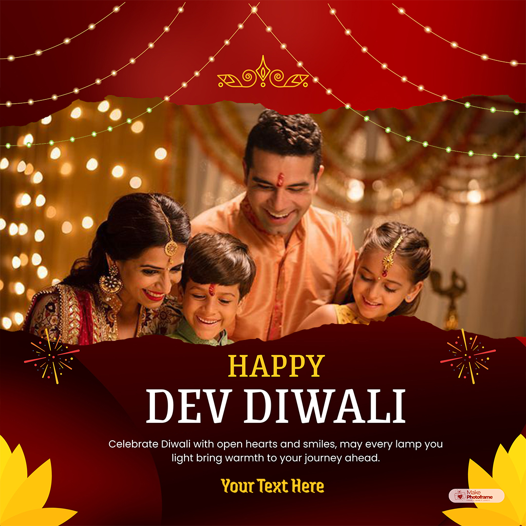Free Dev Deepawali 2025 E-card With Name And Photo