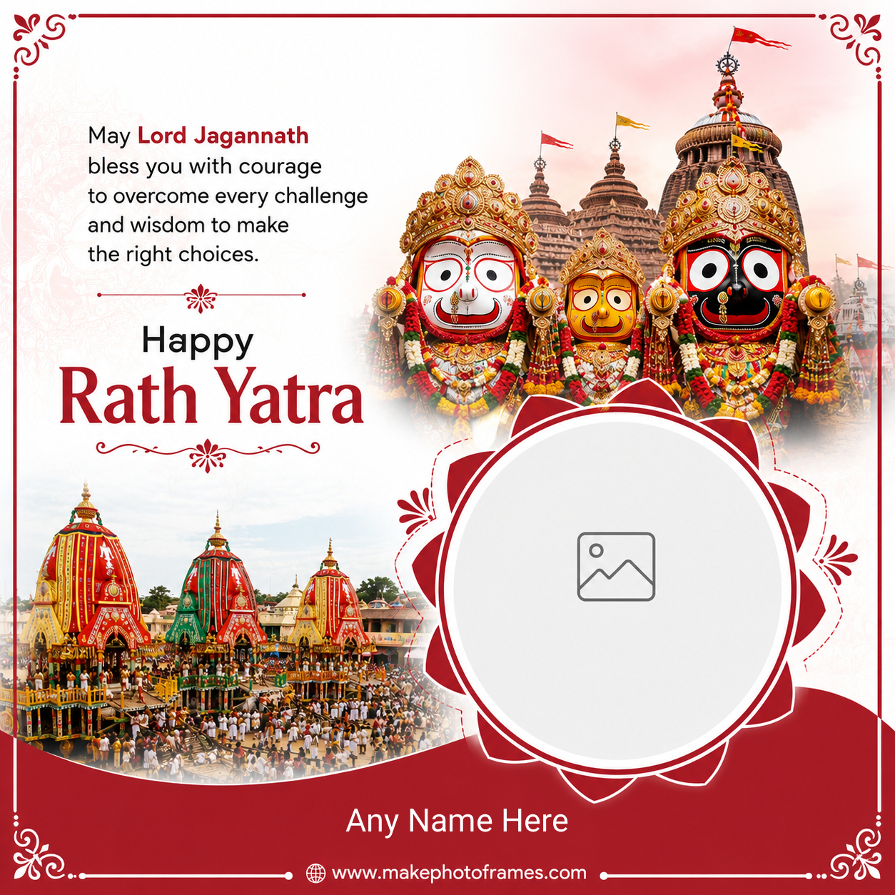Happy Rath Yatra AI Photo Frame With Name – Create Personalized Festival Images 2026