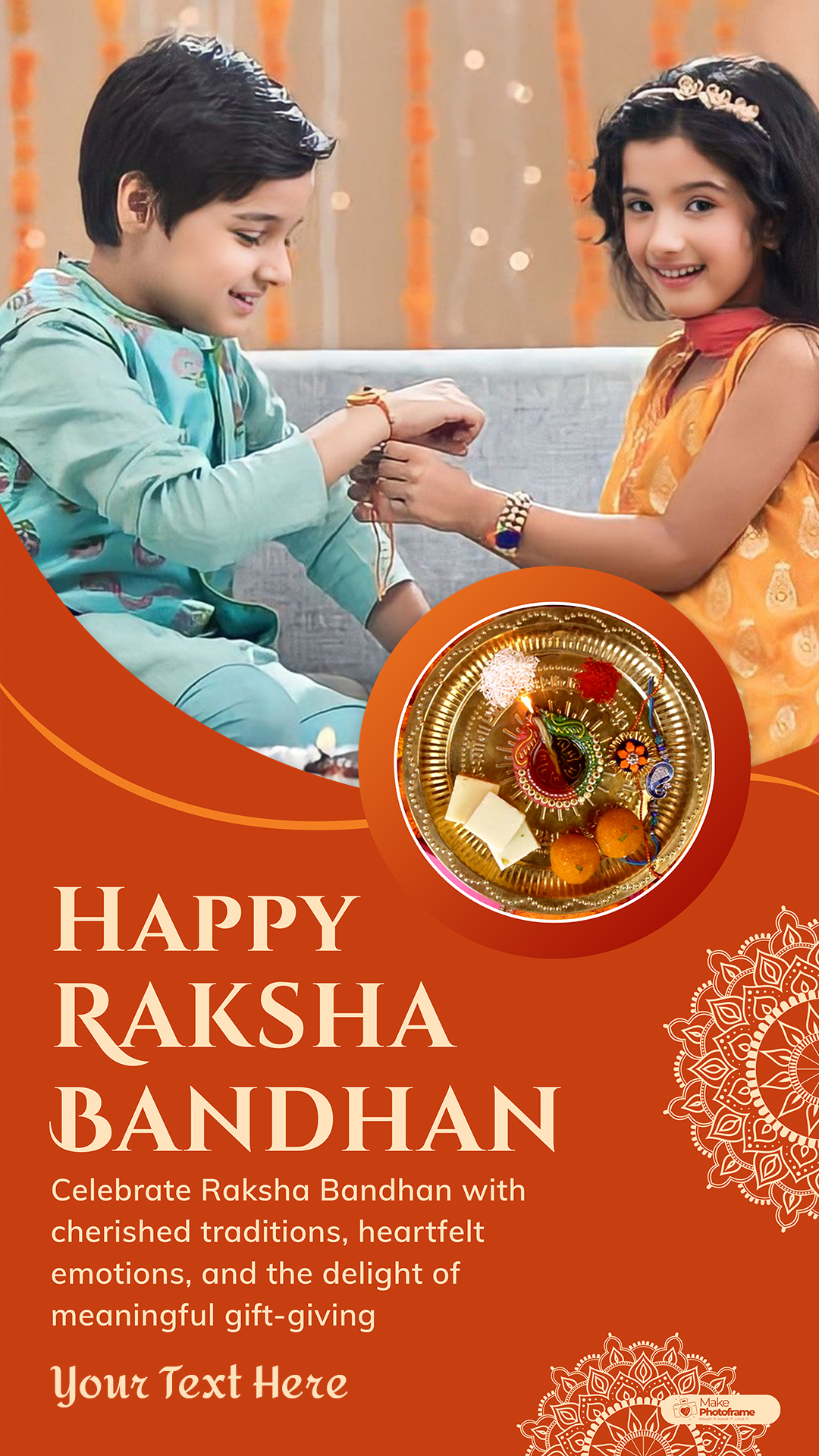 Generate AI Raksha Bandhan 2026 Photo Frame With Name Free