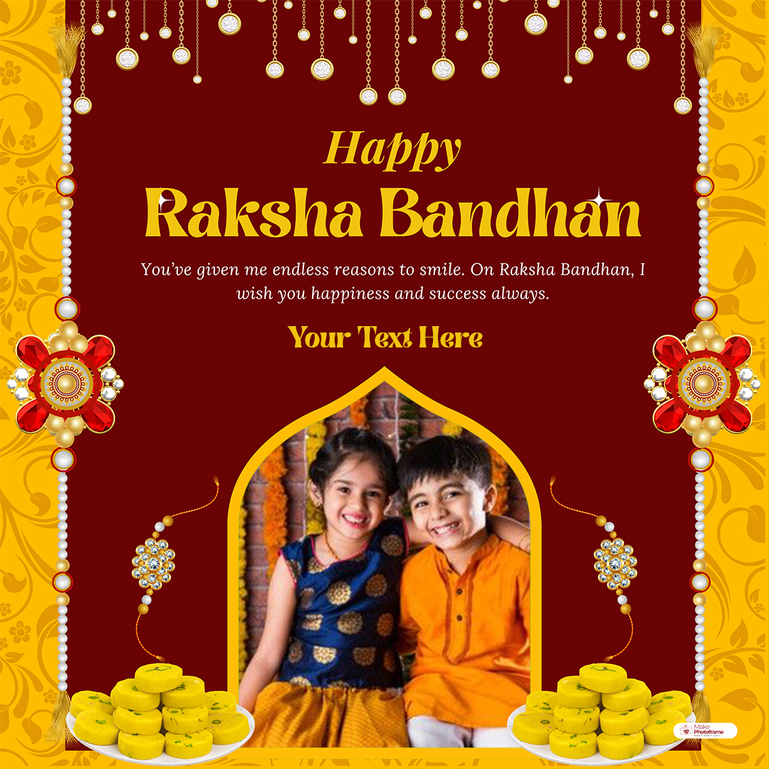 Generate AI Raksha Bandhan 2026 Photo Frame With Name Free