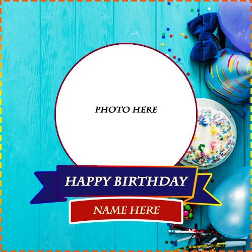 Write On Happy Birthday Frame With Photo