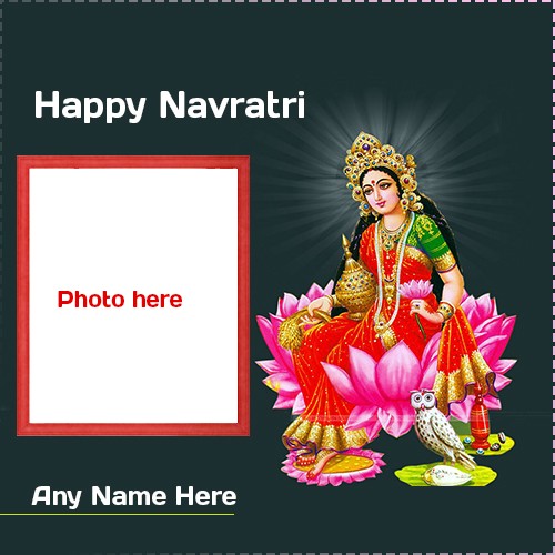 2025 Happy Navratri Photo Frame With Name
