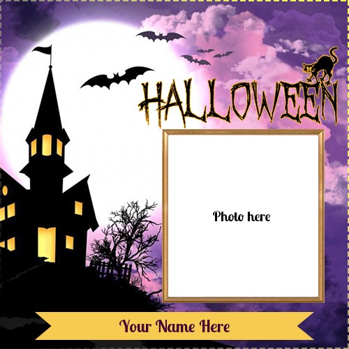 Happy Halloween 2025 Photo Frames With Name