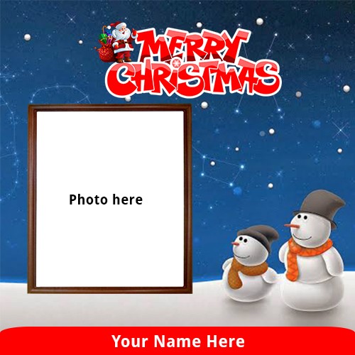 Merry Christmas 2025 Santa Claus Photo With Own Name