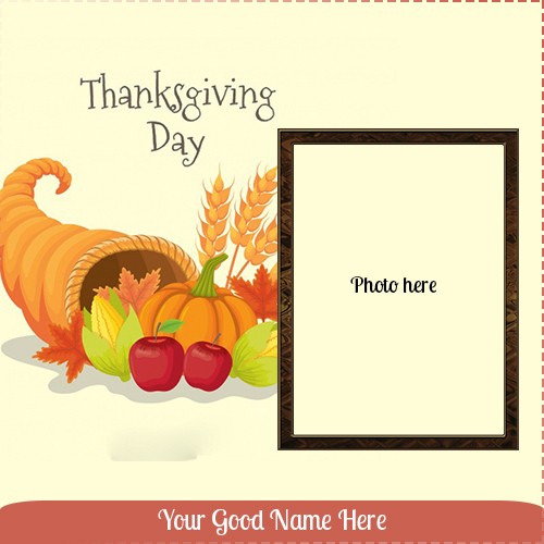 Thanksgiving Day 2025 Photo with own Name