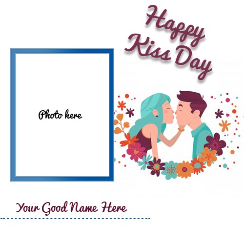 Happy Kiss Day 2025 With Name And Photo Editing