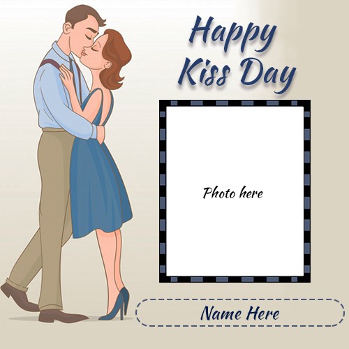 Kiss Day 2025 Card With Photo And Name
