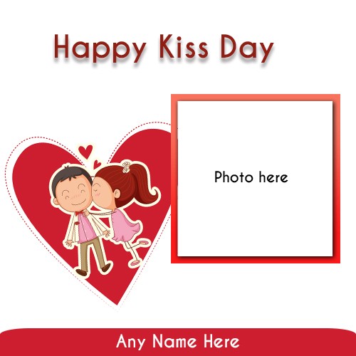 Kiss Day 2025 Photo Frame Images With Name