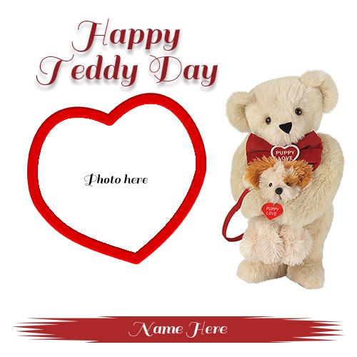 Teddy Bear Day 2025 Photo Card With Name