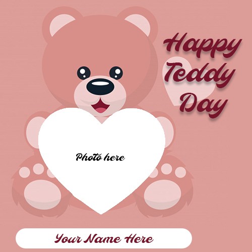 10th February 2025 Teddy Day Photo Frame With Name