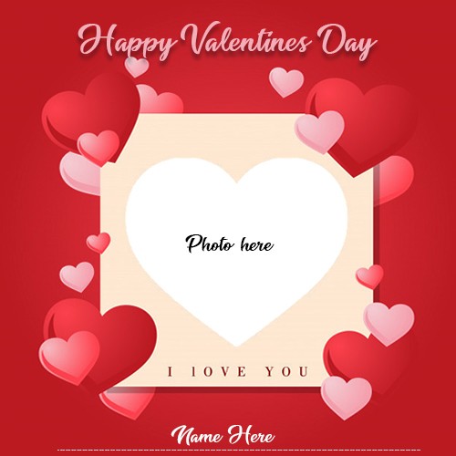 Valentines Day 2025 Photo Frame With Name