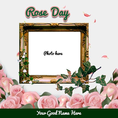 Rose Day 2025 Photo Cards With Name