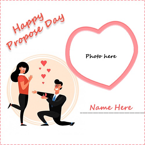Propose Day 2025 Photo Card With Name