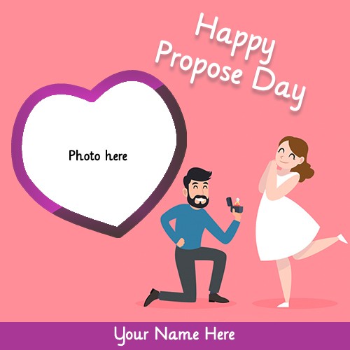 Propose Day 2025 Photo Frame With Name