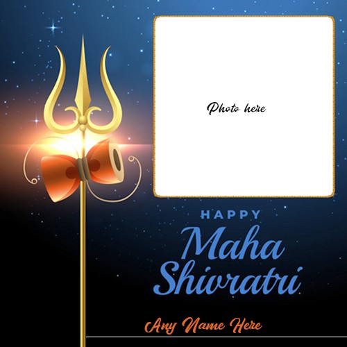 Happy Maha Shivratri 2025 Photo Frame With Name