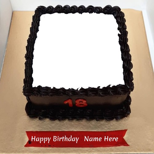 18th Birthday Cake With Name And Photo
