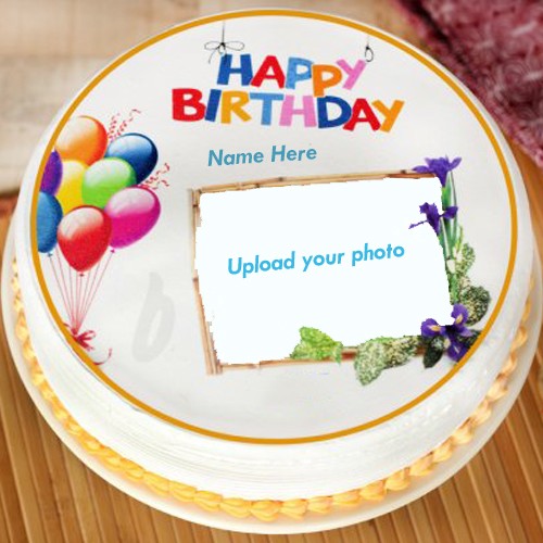 Add Photo On Birthday Cake With Name