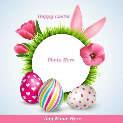 Happy Easter Day 2025 Card Photo With Name