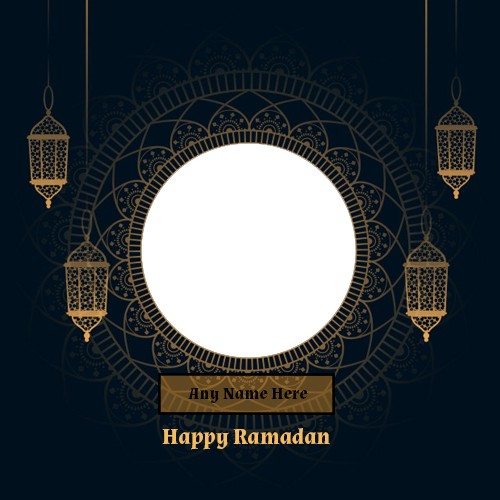 Make Name On Ramadan Mubarak 2025 Photo Frames Online