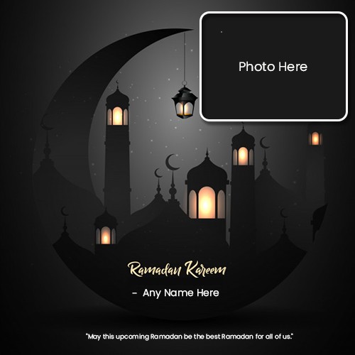 Ramadan Mubarak 2025 Card Photo With Name Editor
